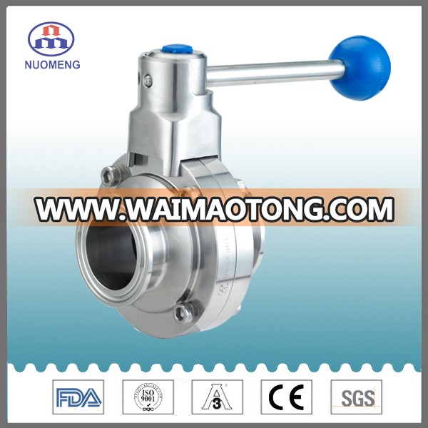 Stainless Steel Manual Clamped Butterfly Valve (3A-RD2111)