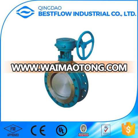 Flange End Manual Rubber Seal Butterfly Valve