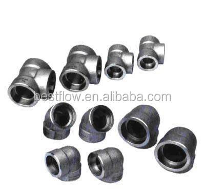 High Quality And Good Price Galvanized Carbon Steel Forged Pipe Fitting /socket Welding Forged Threaded Elbow 90deg