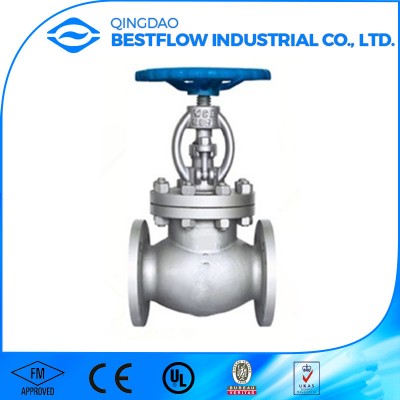 CF8m DIN Cast Steel Marine Flanged Angle Globe Valve